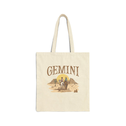 Gemini Zodiac Western Tote