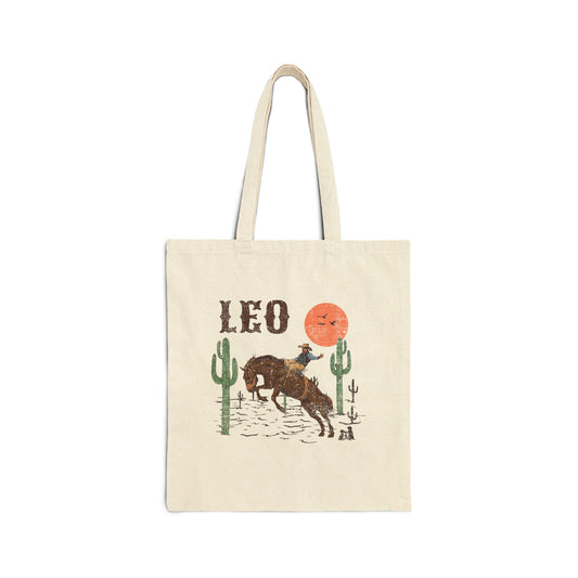 Leo Zodiac Western Tote