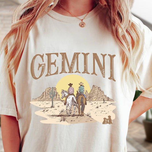 Gemini Zodiac Western Shirt