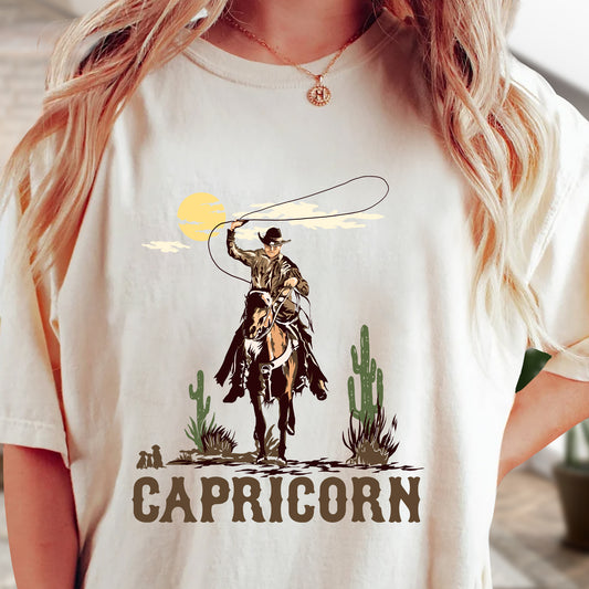 Capricorn Zodiac Western Shirt